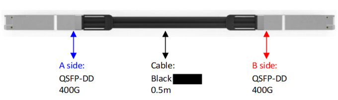 QSFPDD-400G-DAC0.5M 400G QSFPDD To QSFPDD (Direct Attach Cable) Cables (Passive) 0.5M 400g Dac 0